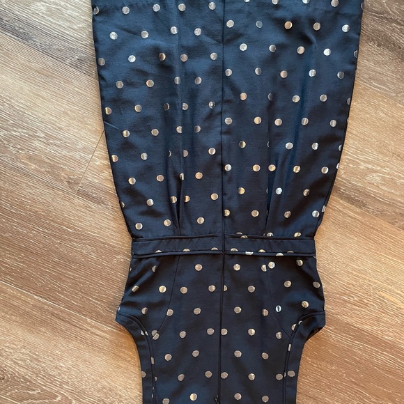 ELLE Size 8 black and silver polka dot dress - Picture 5 of 6